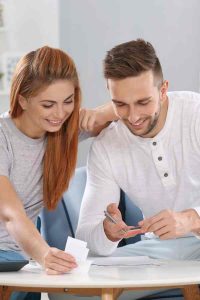 couple working on their family financial plan